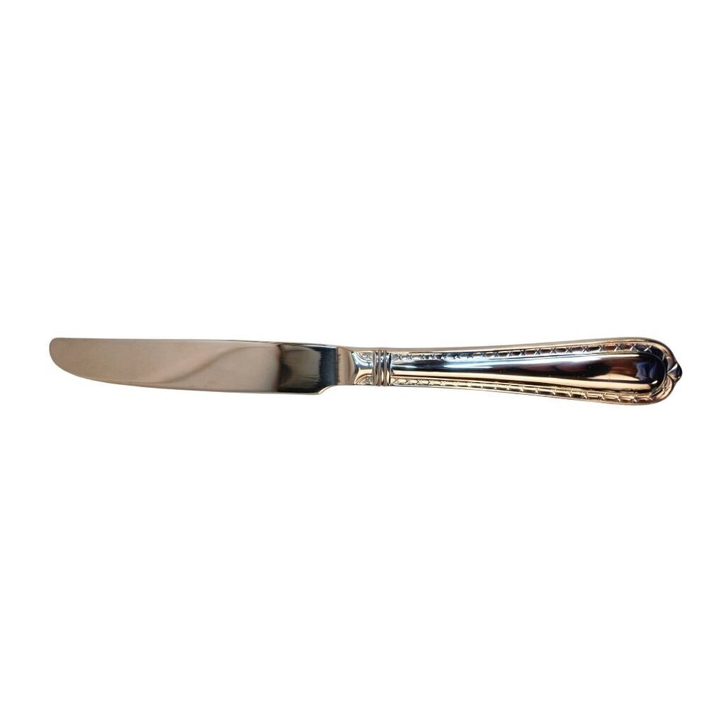 Hampton Nobility  Stainless Steel Serrated Table Knives Set Of 9 With Decorative